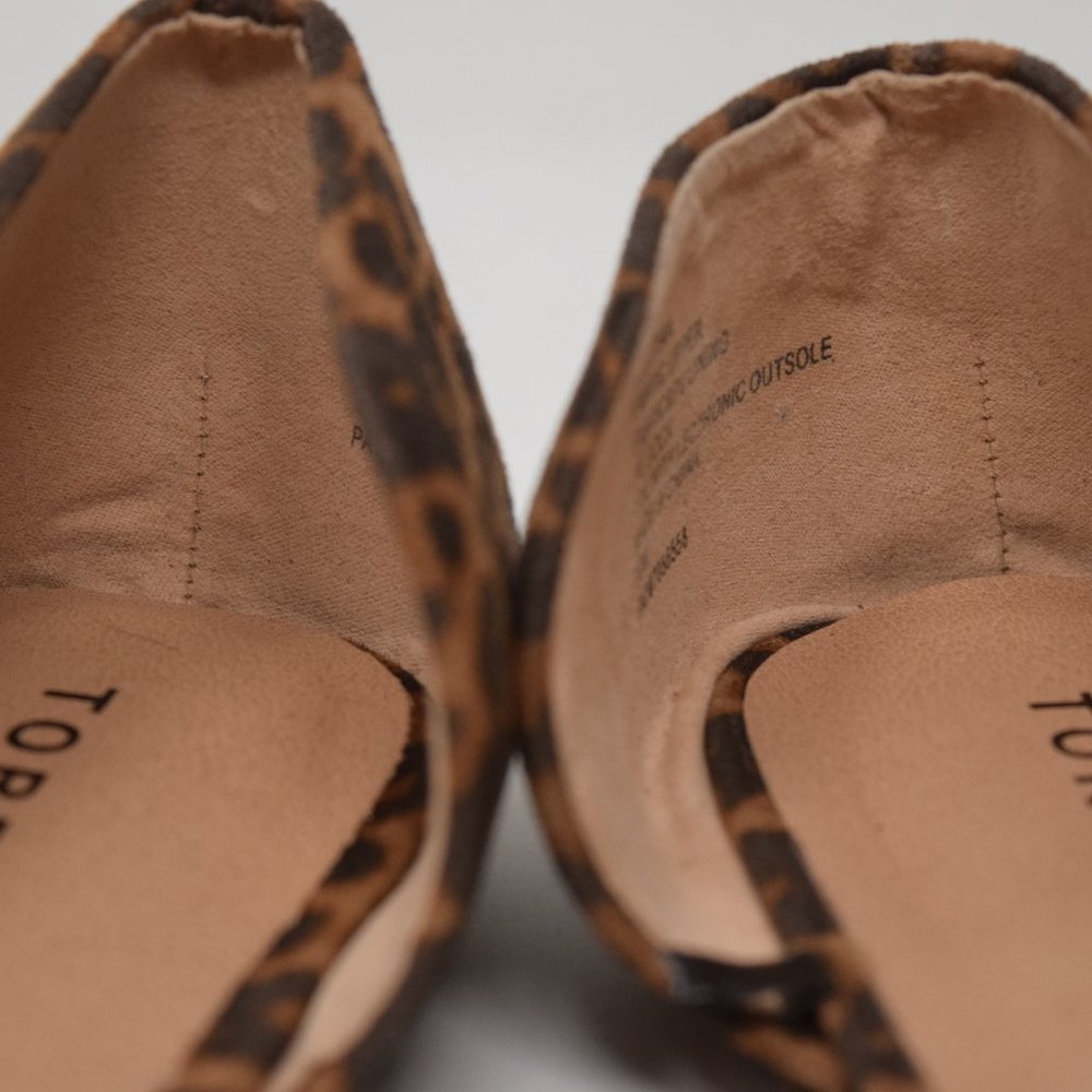 Torrid Leopard D'Orsay Flat 10 W Animal Print Shoe Ballet Slip On Closed Toe - Picture 11 of 11